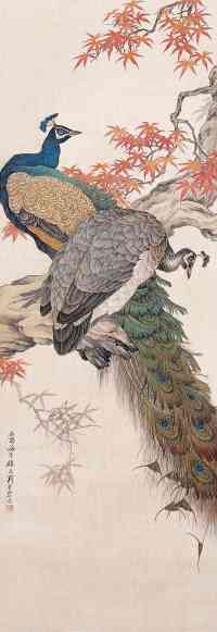 刘奎龄 1933年作 花鸟 立轴